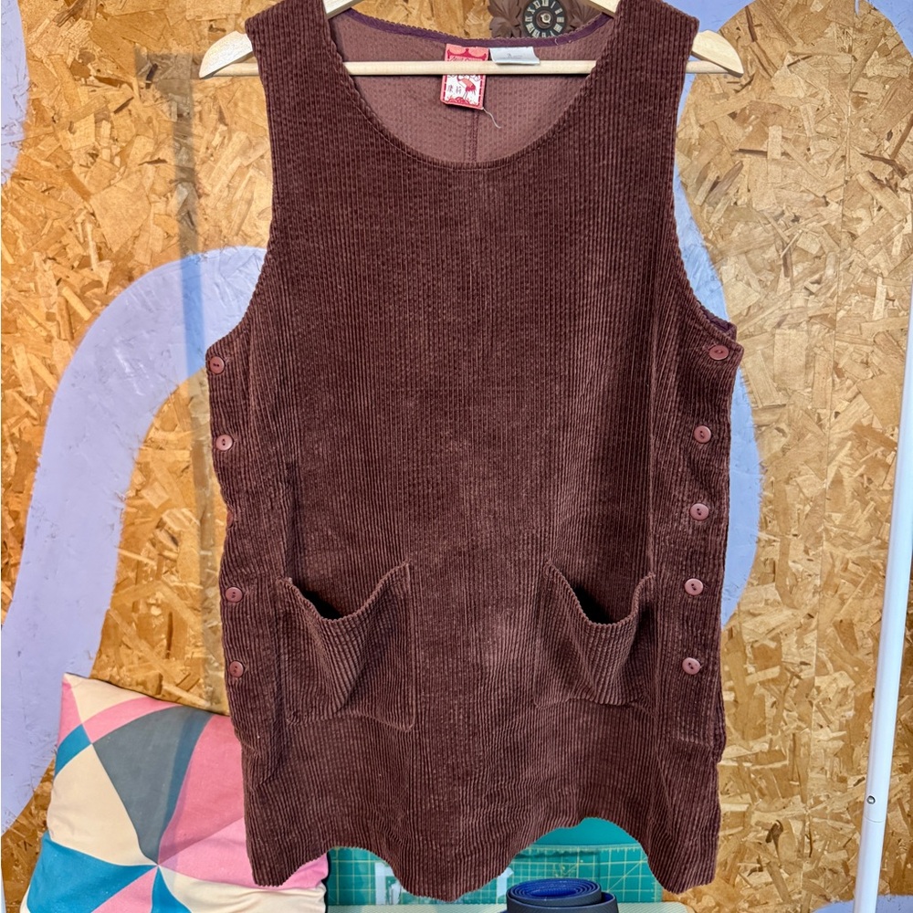 April Cornell Brown Corduroy Mini Dress